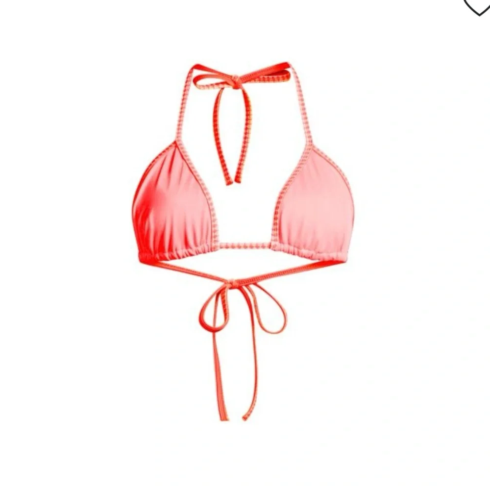 Lem Lem "Lena" Bikini in Coral NWT Triangle Top & Bottoms with side Ties Sz XL - Picture 6 of 7